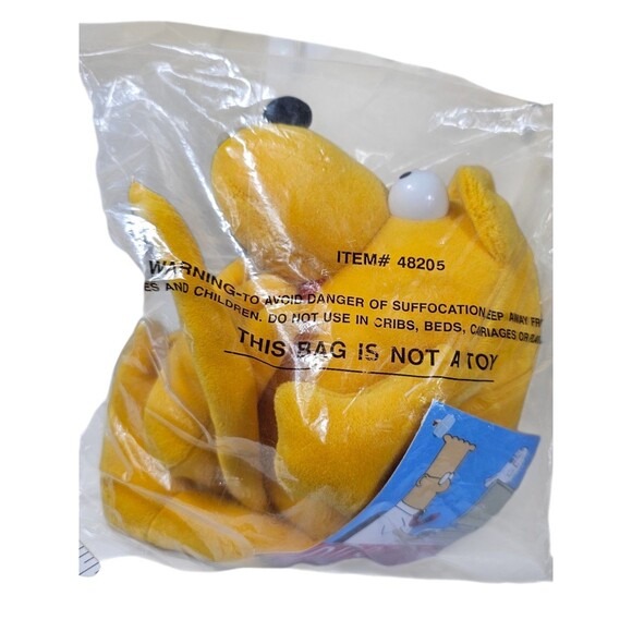 Vintage Ratbert Plush Dilbert Comic Rat Yellow 9" with Bendable Tail NWT In Bag - Picture 3 of 6